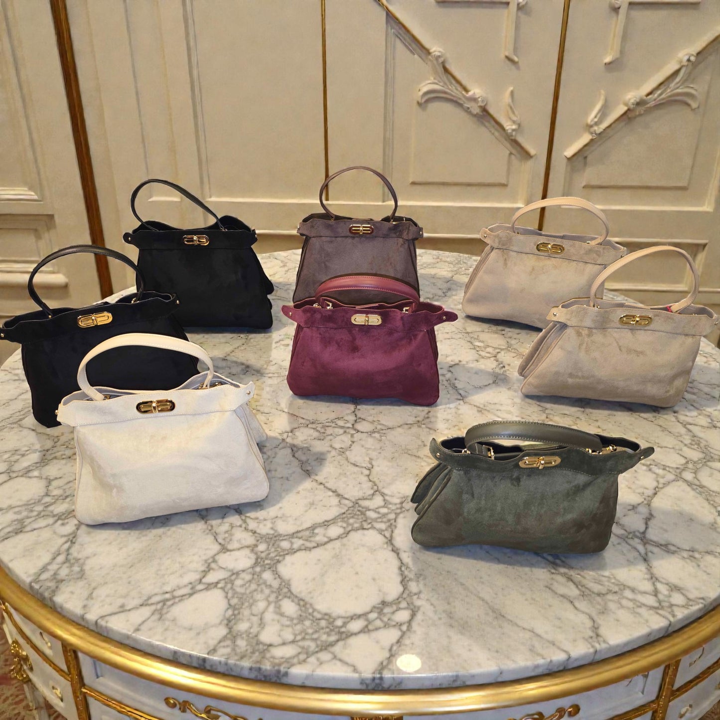 Kassandra – Sac à main élégant en tissu et similicuir