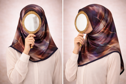 Picasso Handgenähtes Hybrid Digital Kristal Kopftuch