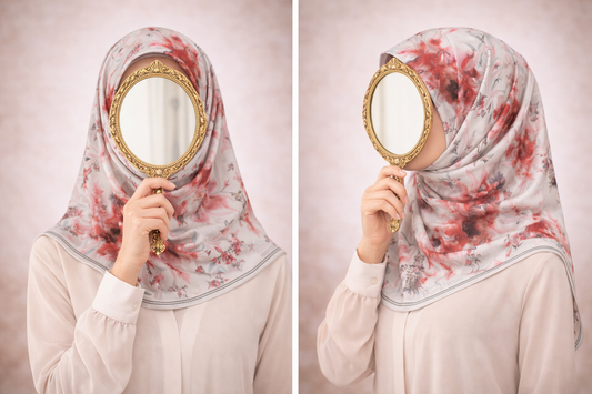 Monalisa Handgenähtes Digital Marina Kopftuch