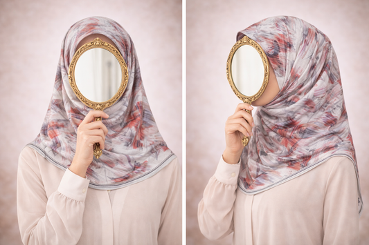 Picasso Handgenähtes Hybrid Digital Bursa Seiden-Kopftuch