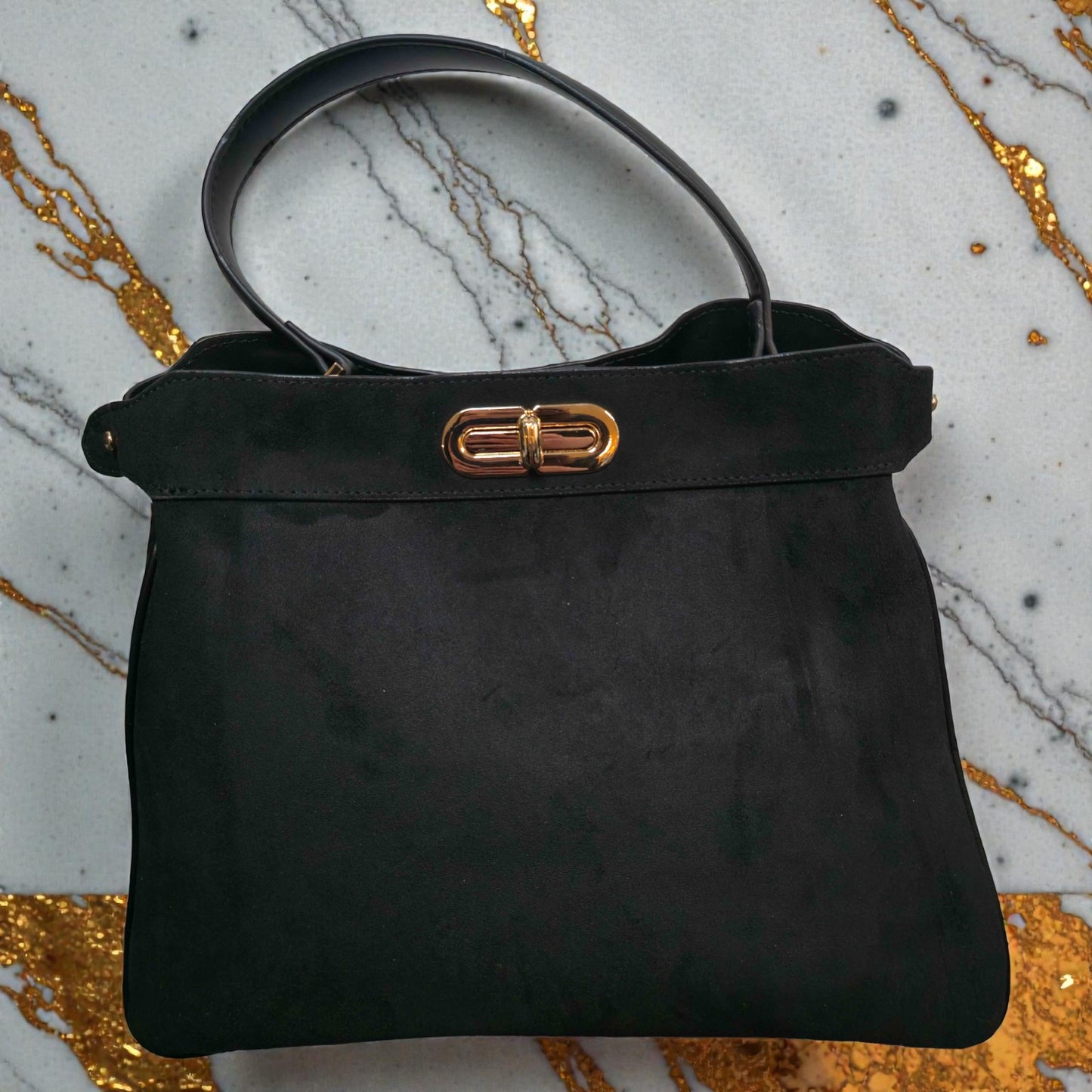 Kassandra – Elegante Handtas van Stof en Kunstleer