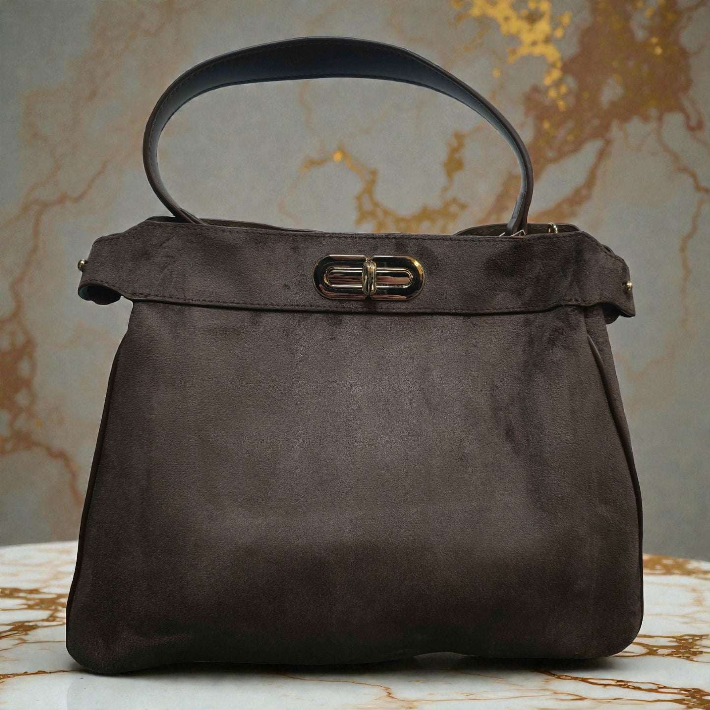 Kassandra – Elegante Handtas van Stof en Kunstleer