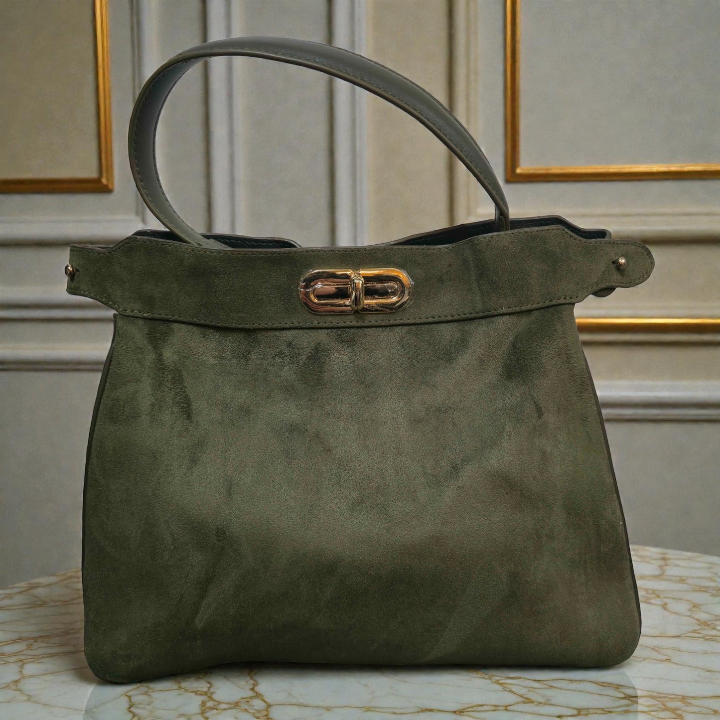 Kassandra – Elegante Handtas van Stof en Kunstleer