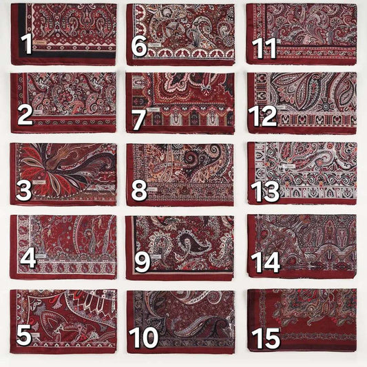 Picasso Digital Elegance Bordo Hijab